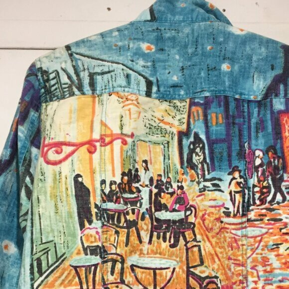 ATTITUDE PRINT JEANS JACKETS SIZE S - Picture 2 of 13